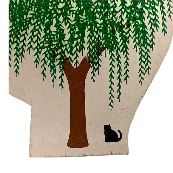 Wooden Trees Village Figurines Mini Accessory About 4" High - Picture 7 of 11